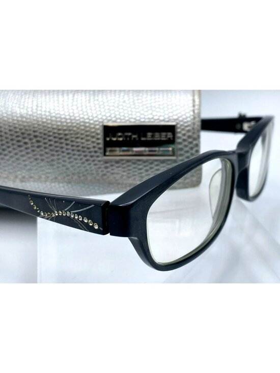 Judith Leiber Accessories - Judith Leiber JL1611 Shanghai Lily Frames Vintage Chinese Rhinestone Black